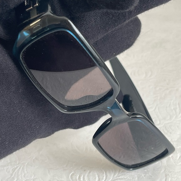 Vintage GUCCI GG 1176S Black Teal Rectangular Sunglasses 1998 Italy 7YB Plastic - Picture 12 of 15